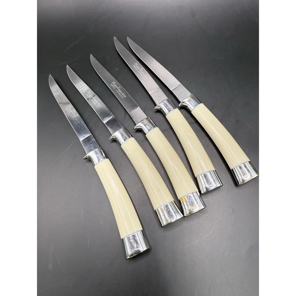 5 Vintage Royal Brand Masterpiece Cutlery Steak Knives Set Made in Japan - Picture 2 of 4